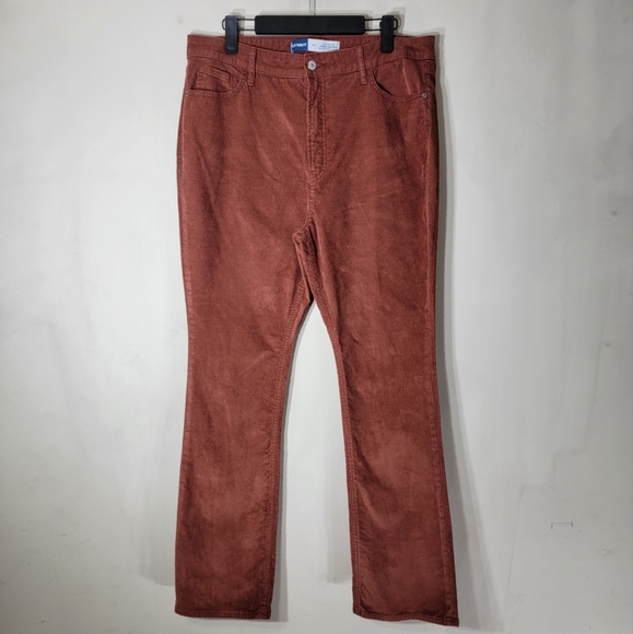 Old Navy Pants - 4/$25 Old Navy Extra High Rise Kicker Bootcut Orange Corduroys Size 14